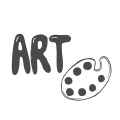 Art hand lettering and doodles elements. Vector illustration