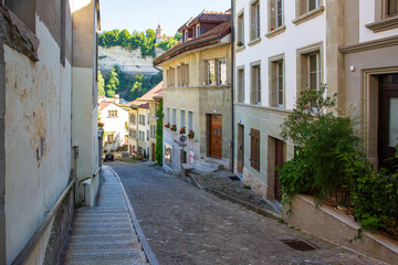 Cobblestone Streets of Fribourg, Switzerland
