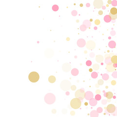 Bokeh confetti circles decoration holiday background.