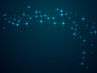 Night shining sky star dust vector background. Many celestial stellar particles.