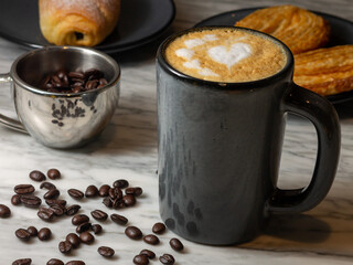 capuccino with latte art