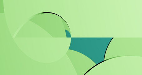 Render with green and blue rounded curved lines
