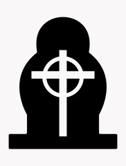 Christian cross. Halloween vampire defense cross-design vector