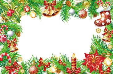 Fototapeta na wymiar Christmas Frame background for Christmas card