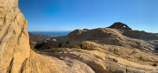 Panoramic View of Corral Canyon, Santa Monica Mountains, Malibu