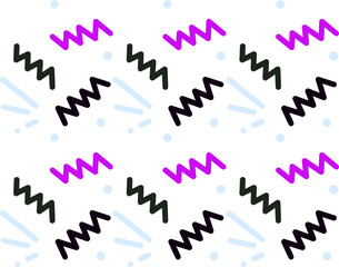 Seamless pattern of zig-zag lines, vector quality, on white, modern minimalist flat style, bold, punchy vectors that demand attention, ideal geometry