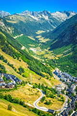 Pyrenees mountain, Spain, Val d'Aran summer landscape