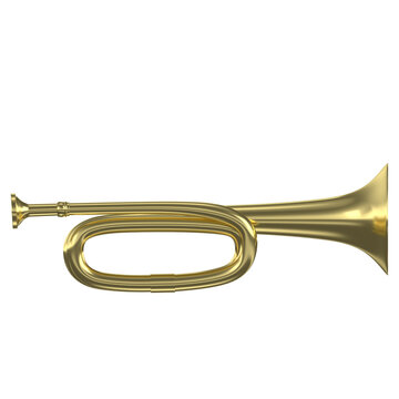 3d rendering illustration of a cavalry trumpet