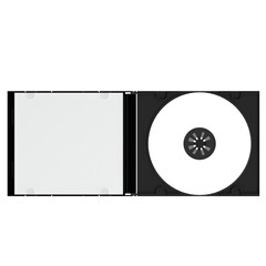 3d rendering illustration of a cd slim package mockup