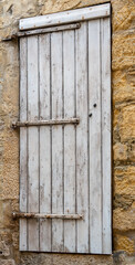 old wooden doorway in a 14th century medieval property