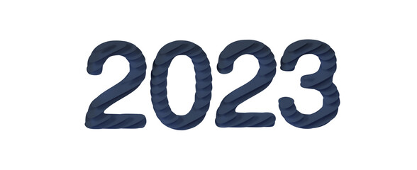 Typography design of 2023 with welcome 2023 concept design.