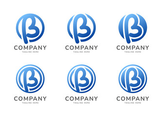 Letter B rounded monogram logo