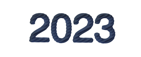 Typography design of 2023 with welcome 2023 concept design.