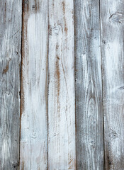 Rustic white painted wooden board background in vertical layout