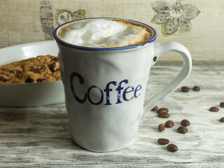 cup of coffee with cinnamon