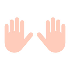 Hand icon vector isolated on white background