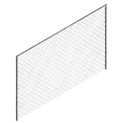 3d rendering illustration of a chain link fence