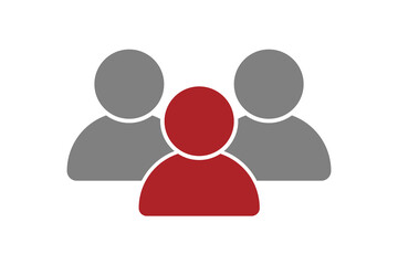 Talking people vector icon isolated on white background