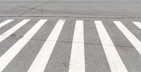 The classic white crosswalk stripes are a bit like piano keys