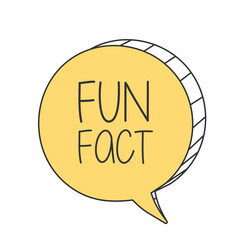 Fun Fact on doodle speech bubble