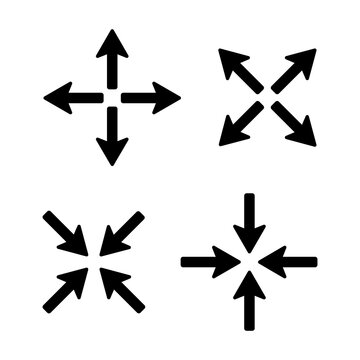 Flat arrows crosses for marketing design. Team concept. Vector illustration. stock image.