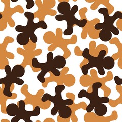 Winter gingerbread man cookies seamless Christmas pattern for wrapping paper and kids clothes print and fabrics