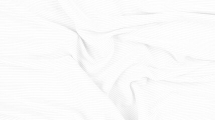 White cloth and soft light gray smooth line modern texture background. White background.