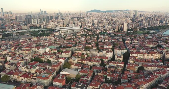 Istanbul Kadikoy Drone Aerial City View