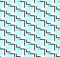 Seamless vector pattern - hand drawn architectural forms