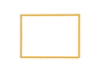 Glitzy Las Vegas style light bulb box frame isolated.