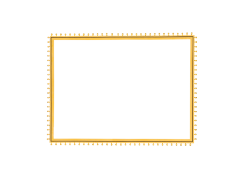 Glitzy Las Vegas style light bulb box frame isolated.