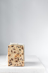 sliced raisin bread, fruit bread baked in pullmans loaf