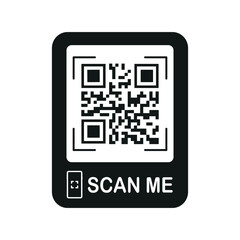 scan qr code icon, barcode scanner, phone app, thin line web symbol on white background - editable stroke vector illustration eps10. Vector illustration