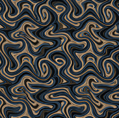 Stylish structure of natural tissue with bold swirled lines. Seamless chaotic design. Abstract geometry