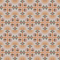 Swan Feather Nature Seamless Pattern Background Plant Retro Damask Art