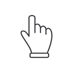 Clicking finger icon, hand pointer vector. Vector illustration