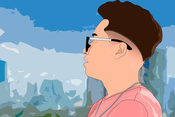 en la terraza de la ciudad