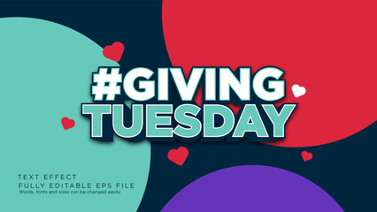 Giving Tuesday Text Effect Font Type