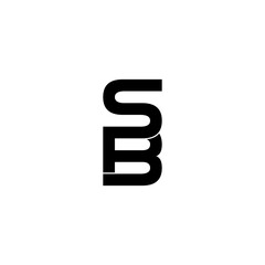 sb lettering initial monogram logo design
