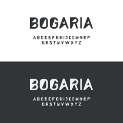 Fototapeta premium Bogaria alphabet font effect style