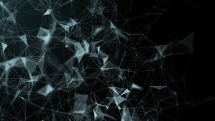 Abstract futuristic background. Connection structure. Network connection. 3D rendering.