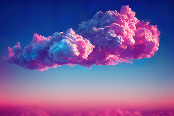Fototapeta premium pink clouds and blue sky background