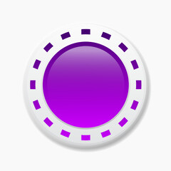 Naklejka premium Round button with blue gradient