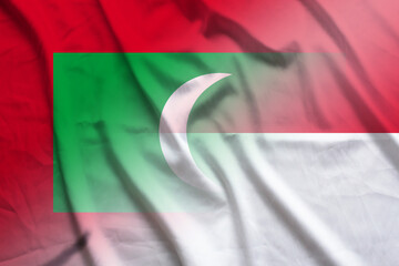 Maldives and Monaco political flag transborder contract MCO MDV