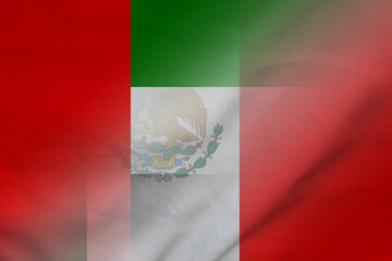 UAE and Mexico official flag transborder relations MEX ARE