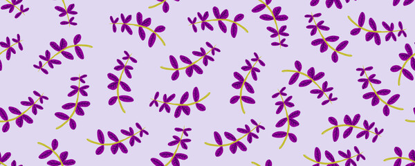 beauty purple herb seamless pattern wallpaper background header