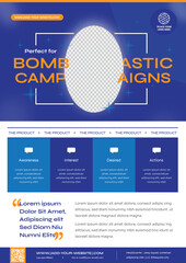 Bombastic Campaigns Style 1 - A4 Campaign Poster, Flyer, Brochures, or any other BTL promotional tools using printing method