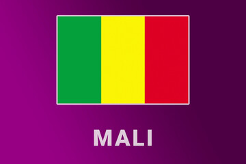 Fototapeta premium Mali flag. ML national banner. Mali patriotism symbol and name.