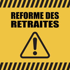 Logo réforme des retraites. - obrazy, fototapety, plakaty