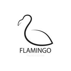 Flamingo icon template vector